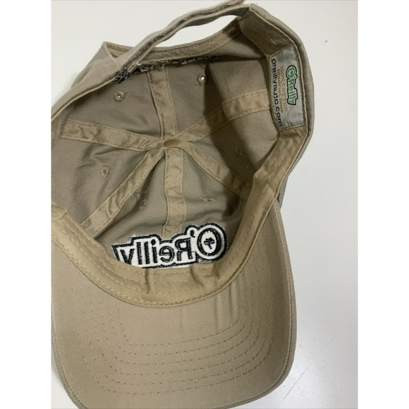 O'Reilly Auto Parts Hat Adult Adjustable Strapback Khaki Tan Baseball Cap - Picture 6 of 7